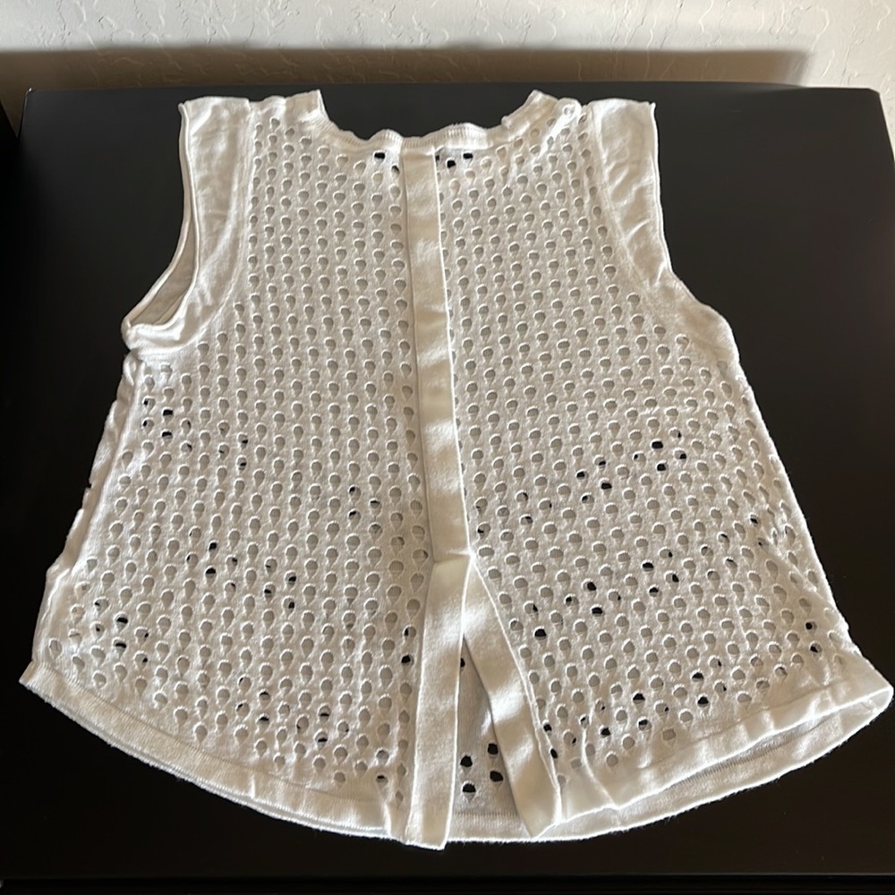 EXPRESS top: holed design front & back, beautiful light fabric